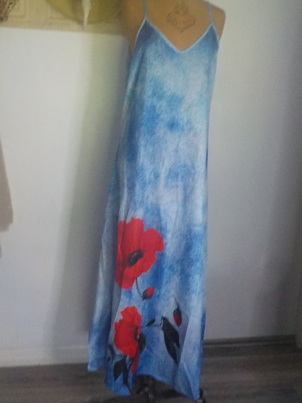LONG RED POPPY NIGHTGOWN